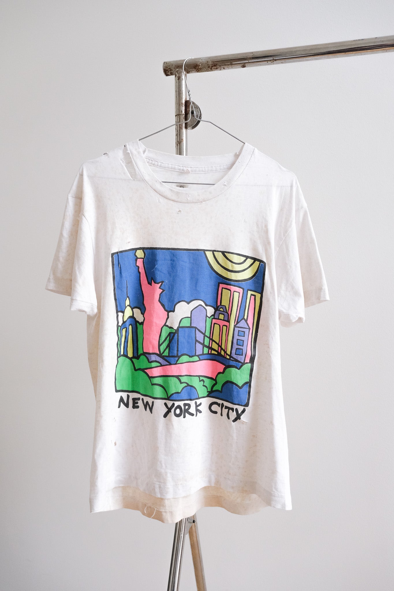 Vintage Thrashed New York Tee - 1970s