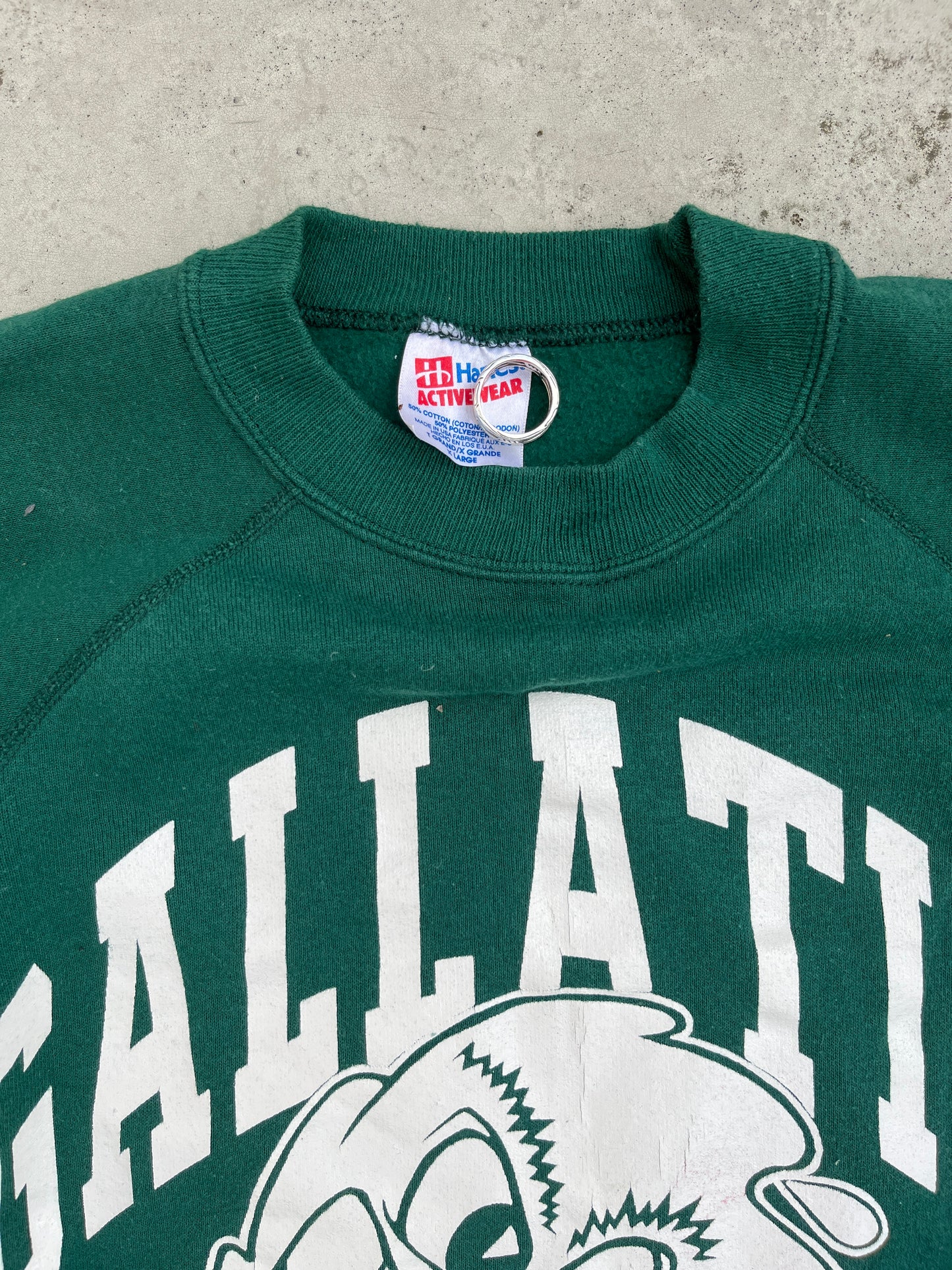 Gelatin Green Wave 1980s Sweatshirt