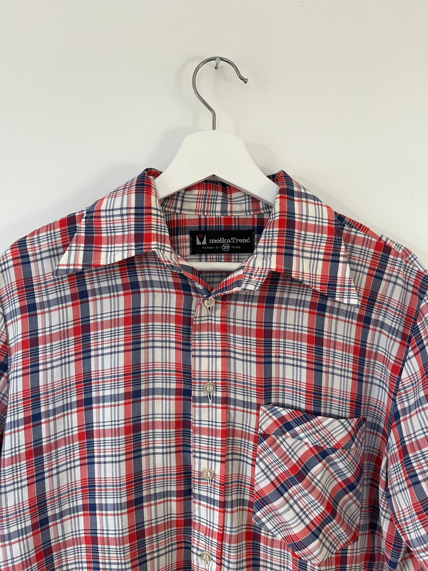Vintage Checkered Short Sleeved Shirt - 1970s