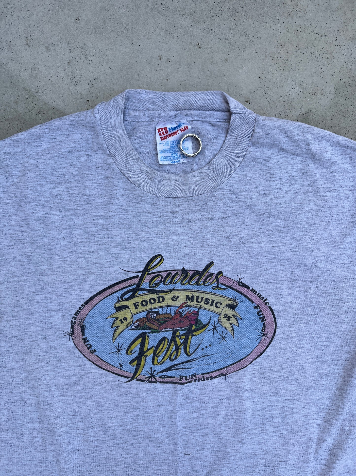 Vintage Lourdes Music & Food Tee