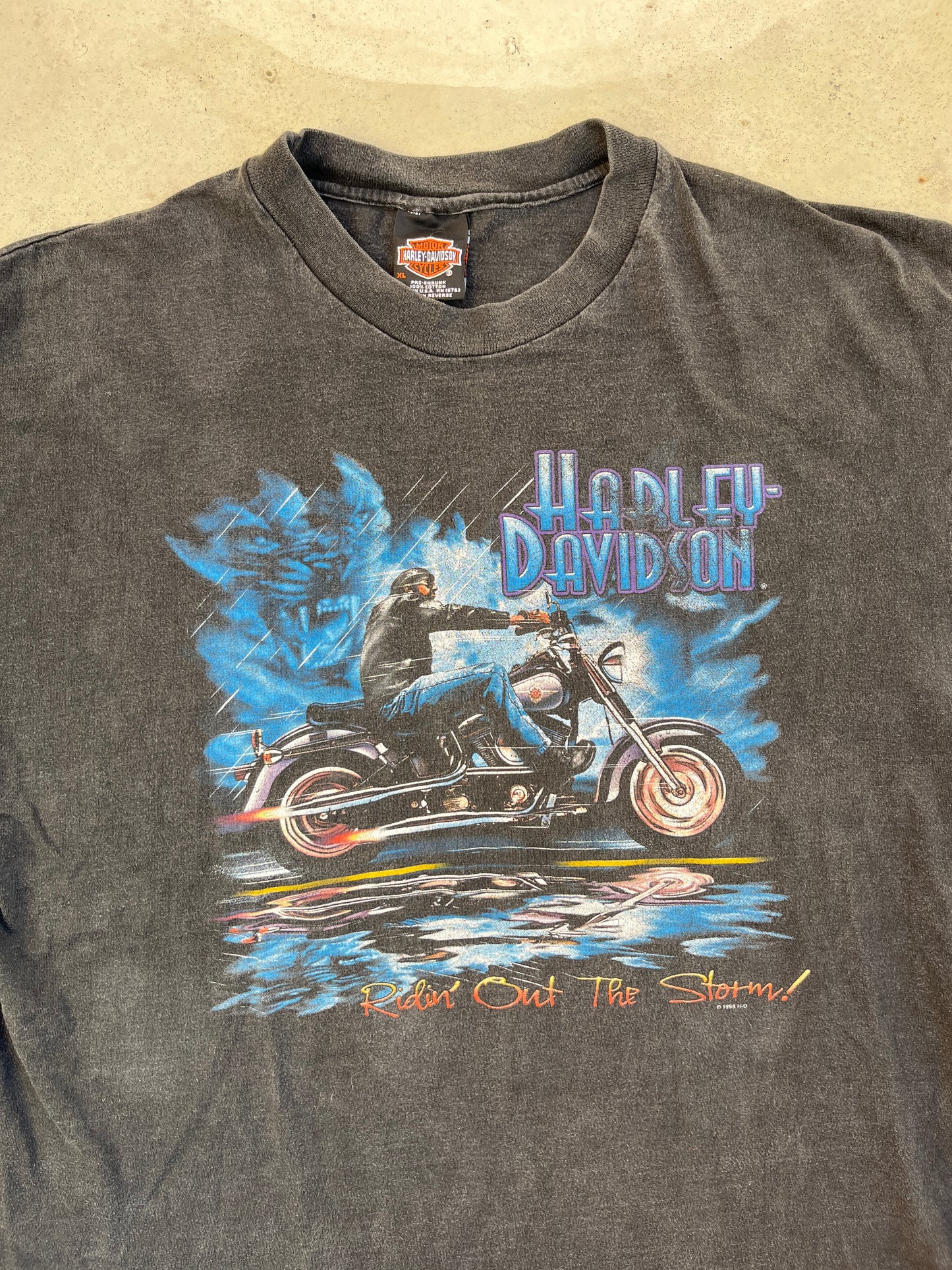 Sun Faded Harley Davidson Tee - 1998