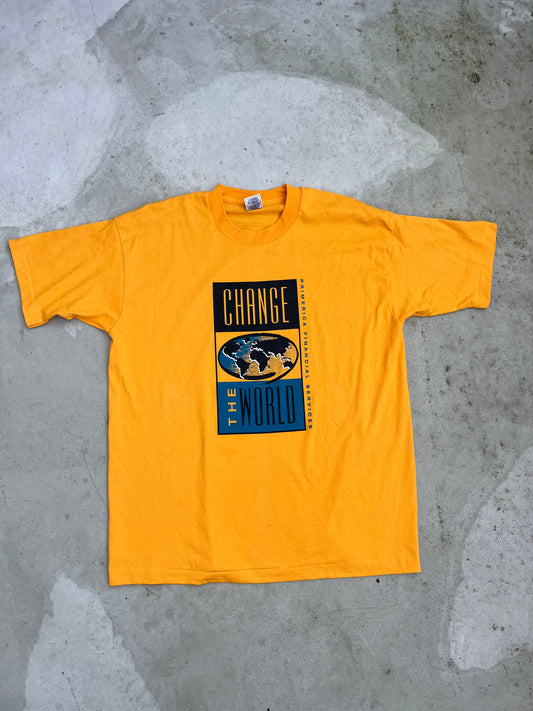 Vintage "Change The World" Tee - 1980's