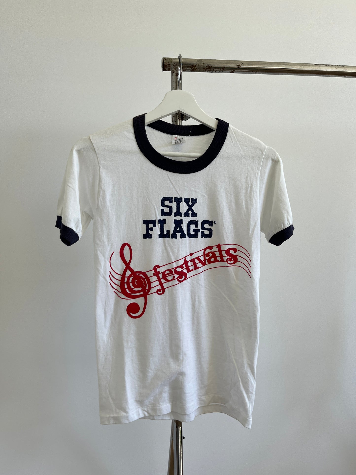 Vintage Six Flags Ringer Tee - 1970s