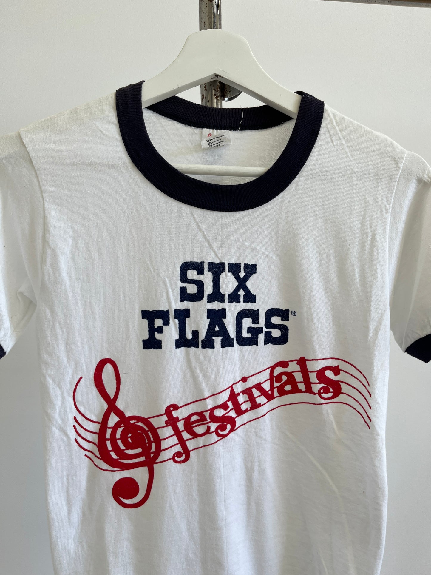 Vintage Six Flags Ringer Tee - 1970s